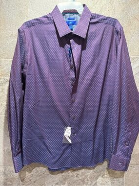 Egara Purple Long Sleeve Dress Shirt Men’s Wearhouse